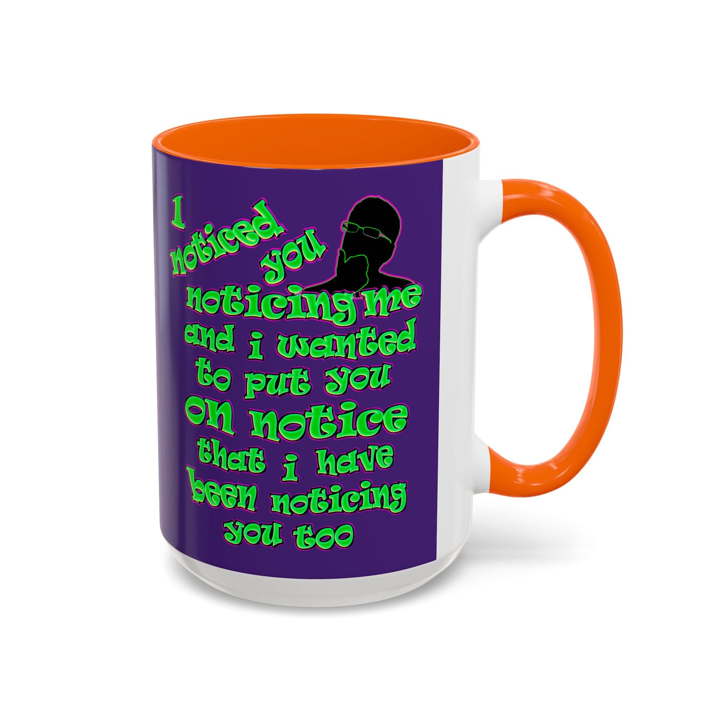 noticed you noticing - Accent Mug (purple)