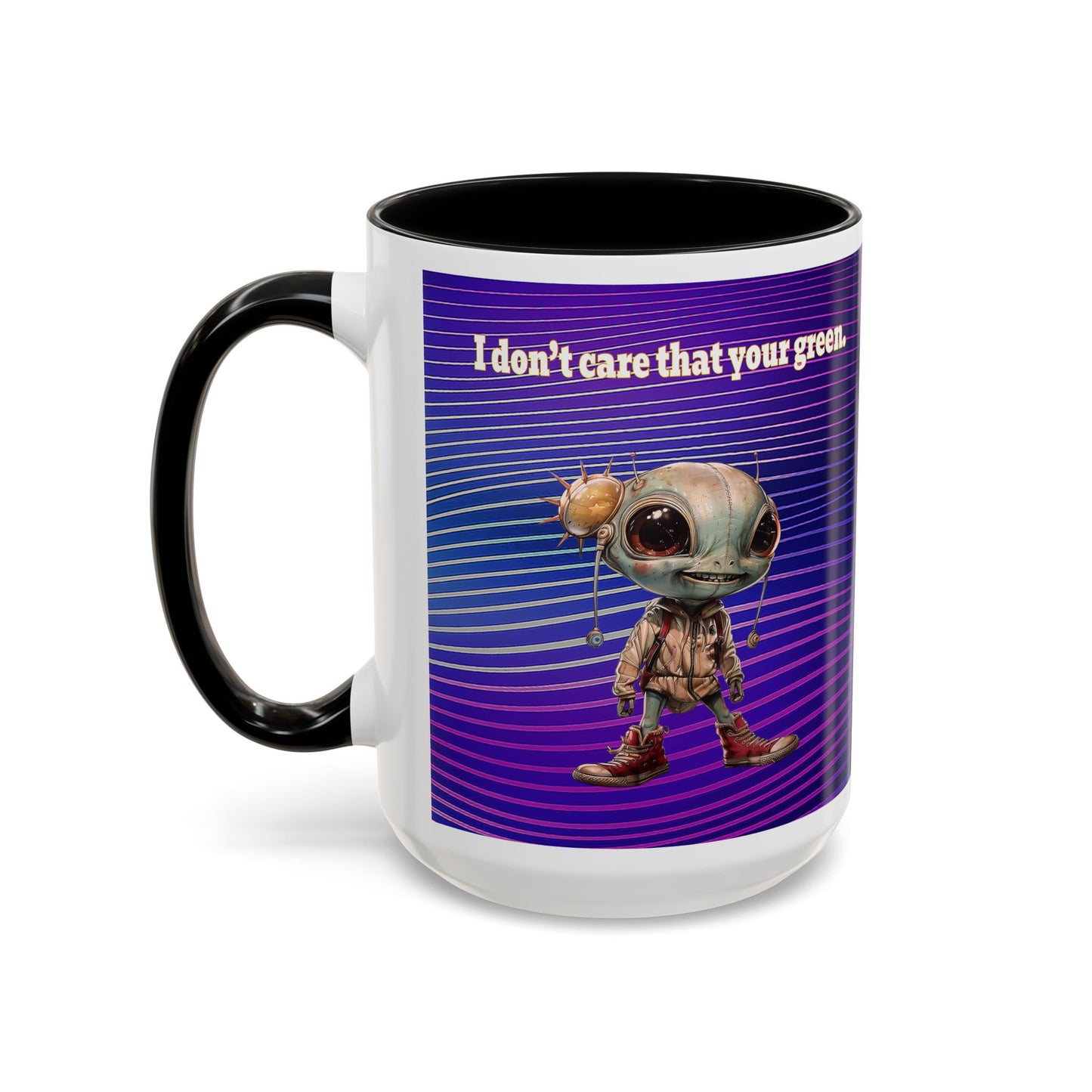 I don't care that your grey - Accent Mug (purple wave)