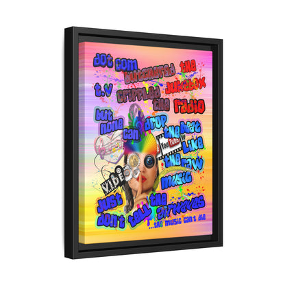 drop the beat - framed canvas art (color blur)