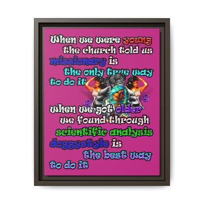 doggystyle - framed canvas art (pink)