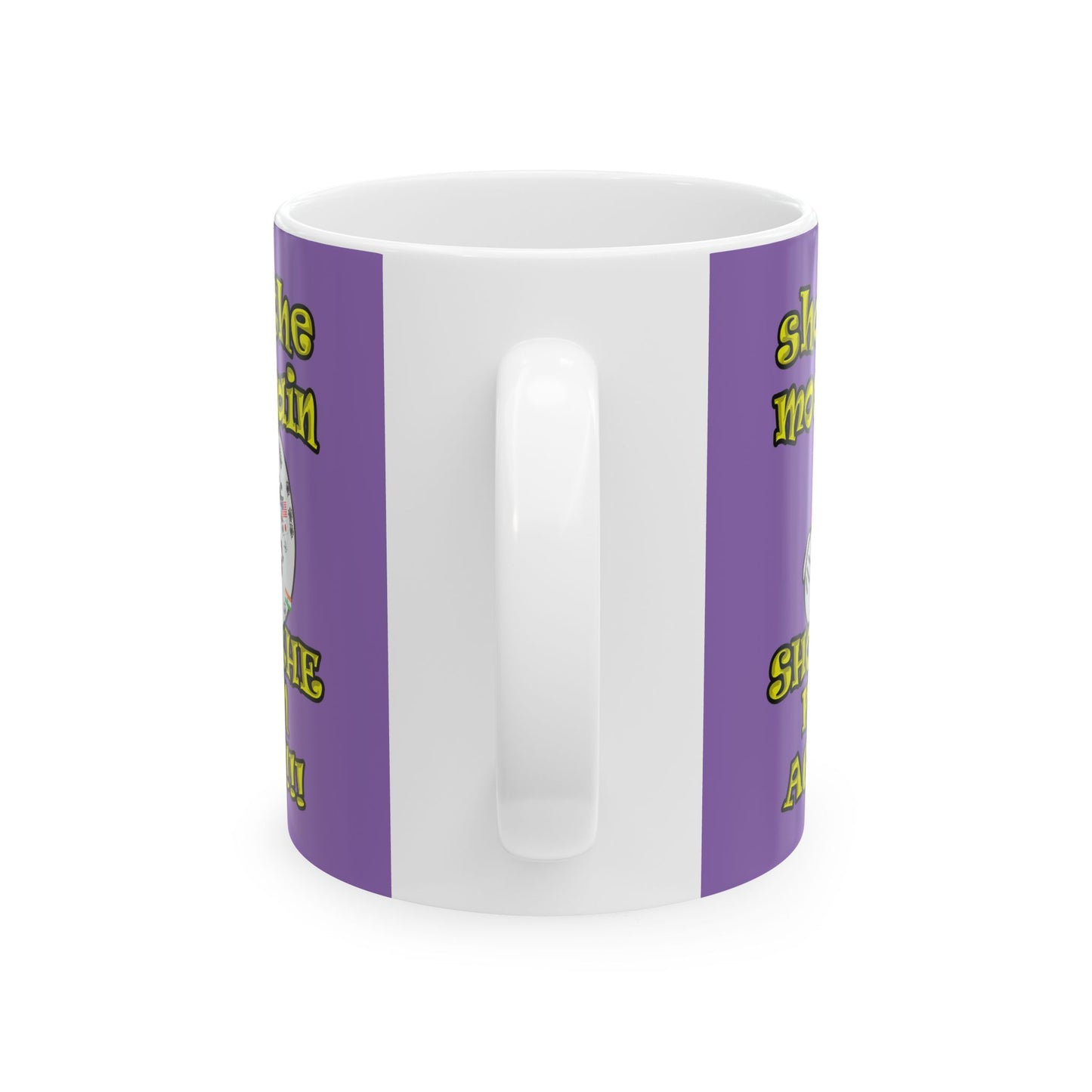 shoot the moon again - White Mug (light purple)