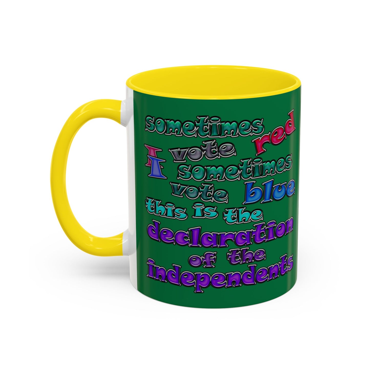 declaration of the independents - Accent Mug (dark green)