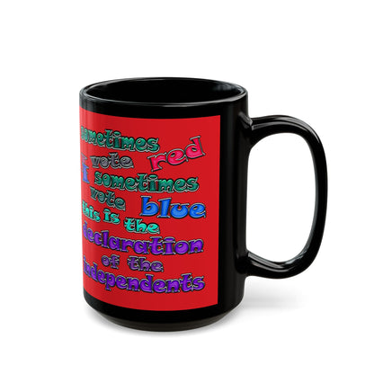 declaration of the independents - Black Mug (red)