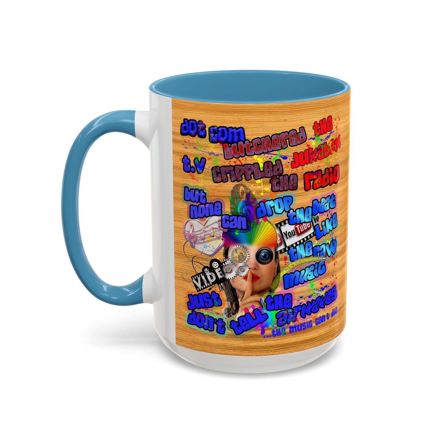 drop the beat - Accent Mug (butterscotch wood finish)