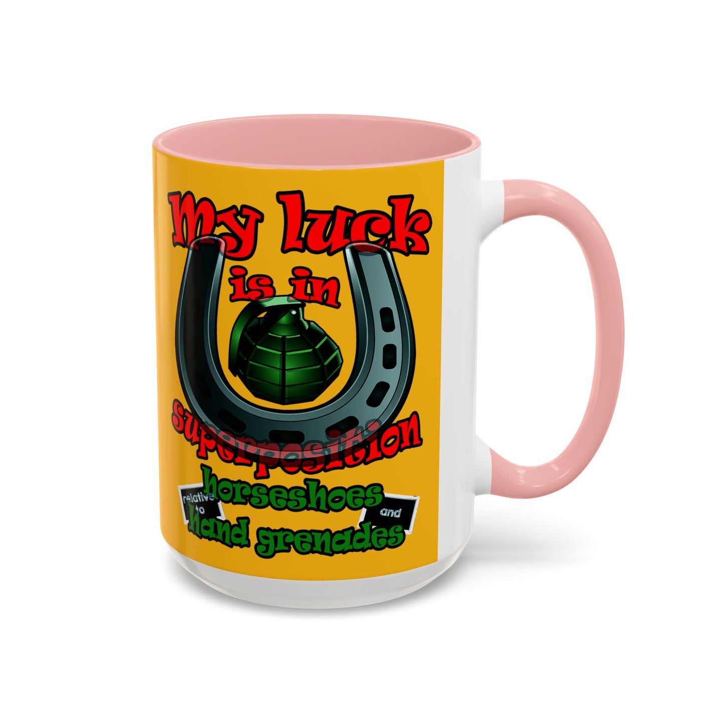 my luck - Accent Mug (yellow)