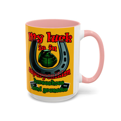 my luck - Accent Mug (yellow)