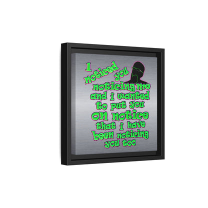 noticed you noticing - framed canvas art (brushed nickel)