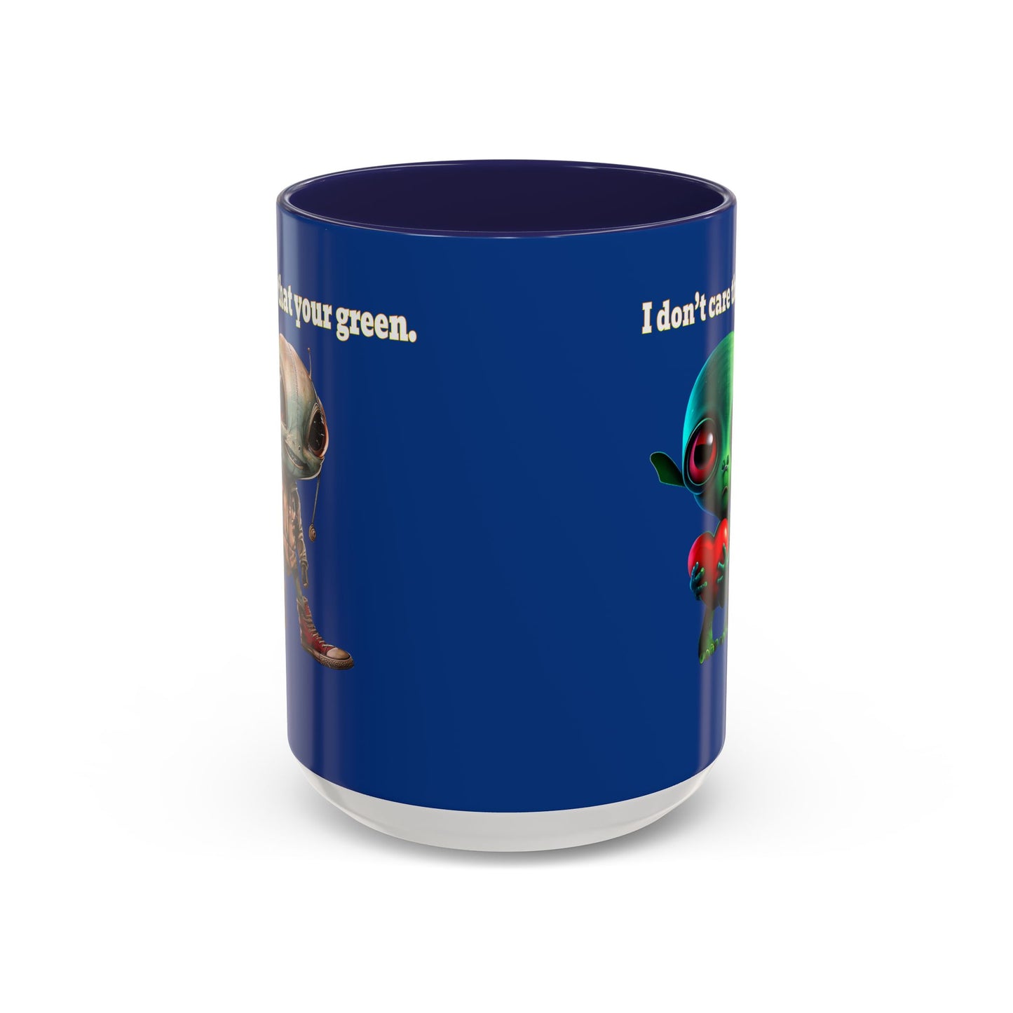 I don't care that your grey - Accent Mug (dark blue)