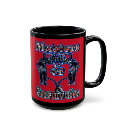 em cee squared - Black Mug (dark red)