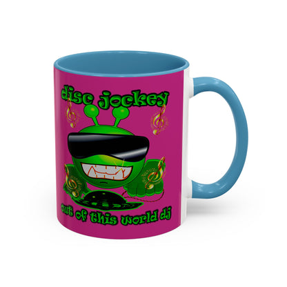 disc jockey - Accent Mug (pink)