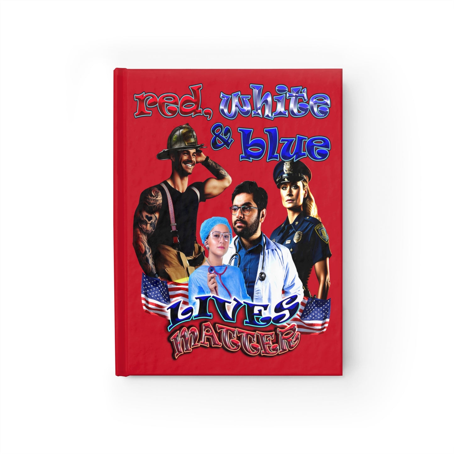 rw&b lives matter - journal-lined (dark red)