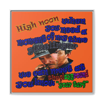 high noon - framed canvas art (orange)
