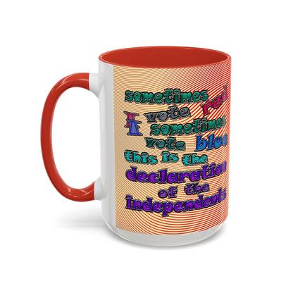 declaration of the independents - Accent Mug (yellow-orange wave)