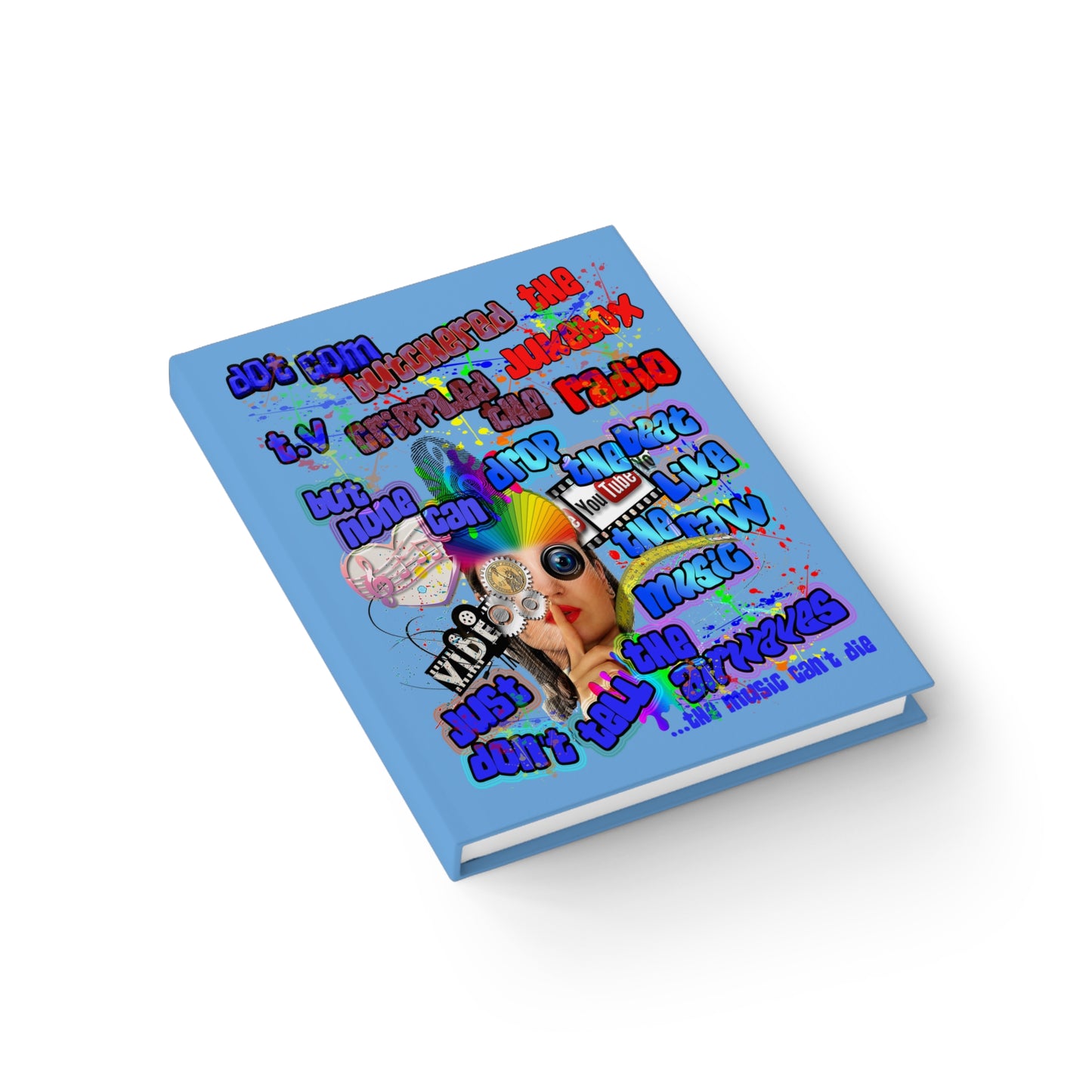 drop the beat - journal-blank (light blue)
