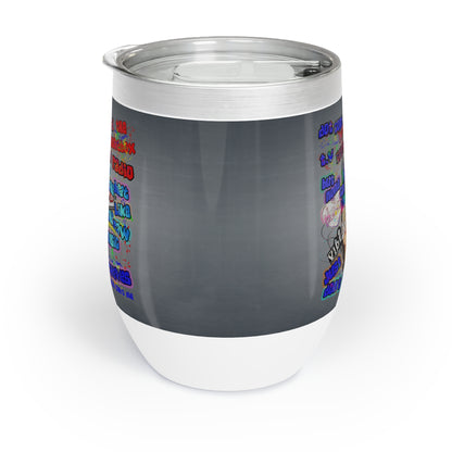 drop the beat - Chill Wine Tumbler  (grey-light grey)