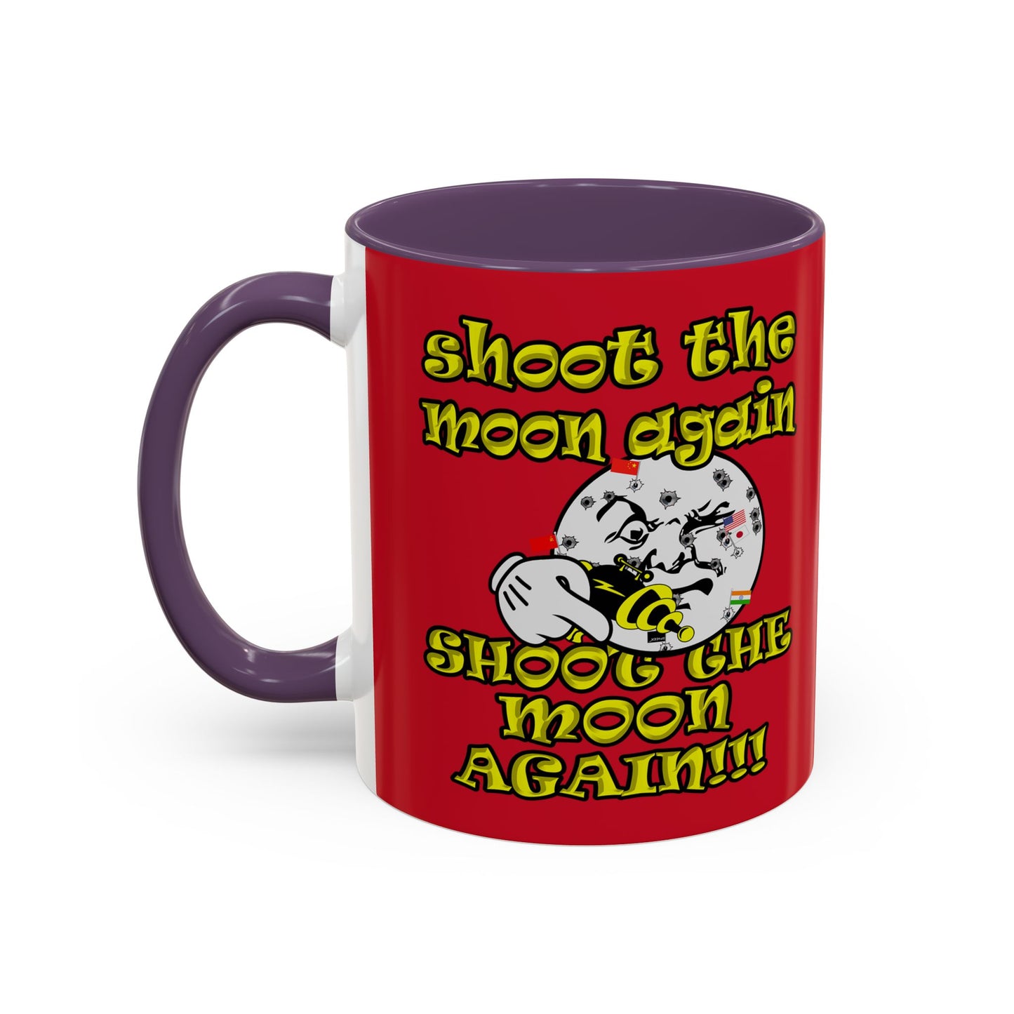 shoot the moon again - Accent Mug (dark red)