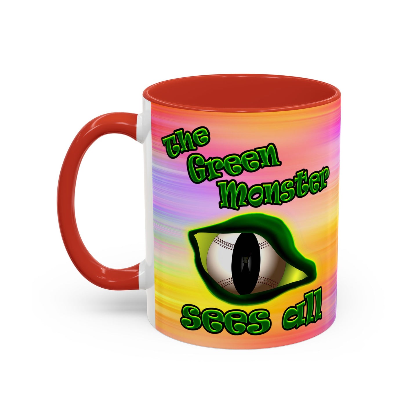 green monster - Accent Mug (color blur)