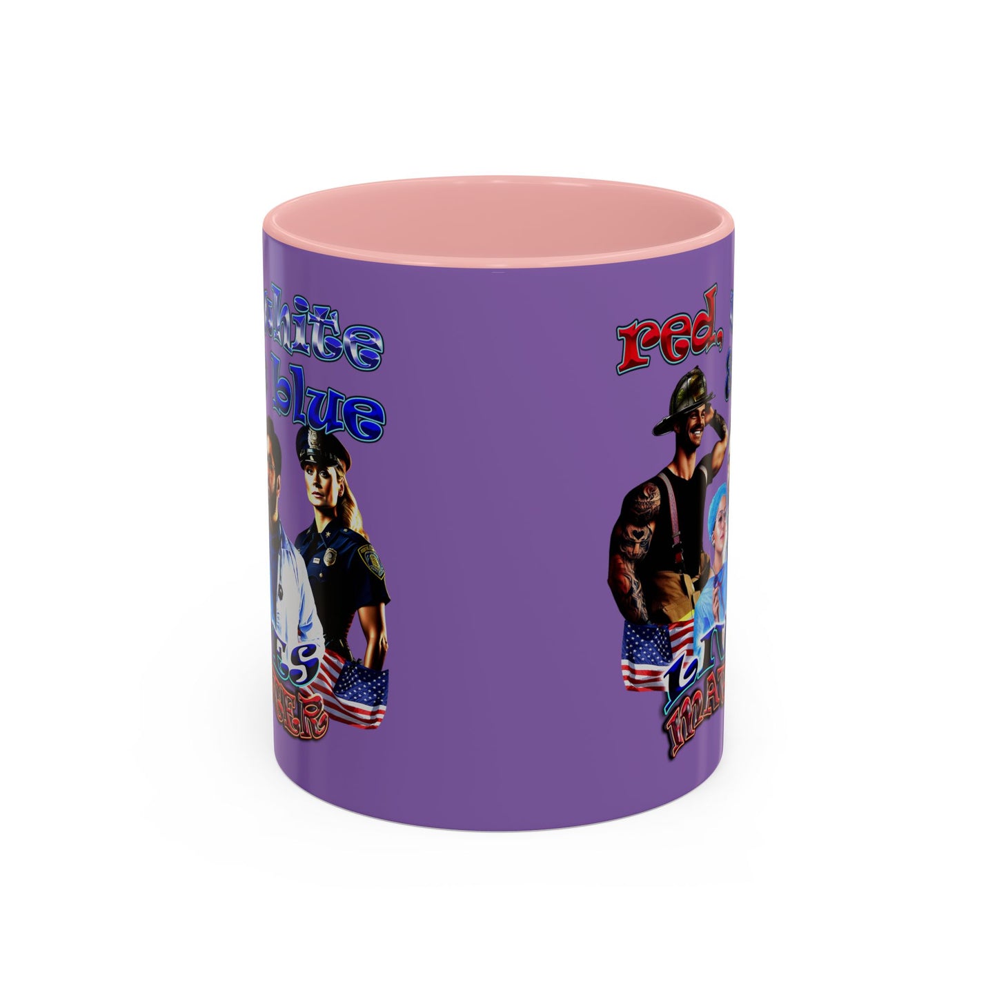 rw&b lives matter - Accent Mug (light purple)