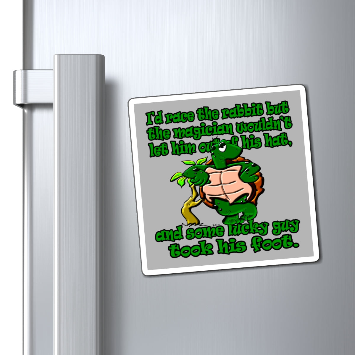 turtle race - Magnets - (light grey)