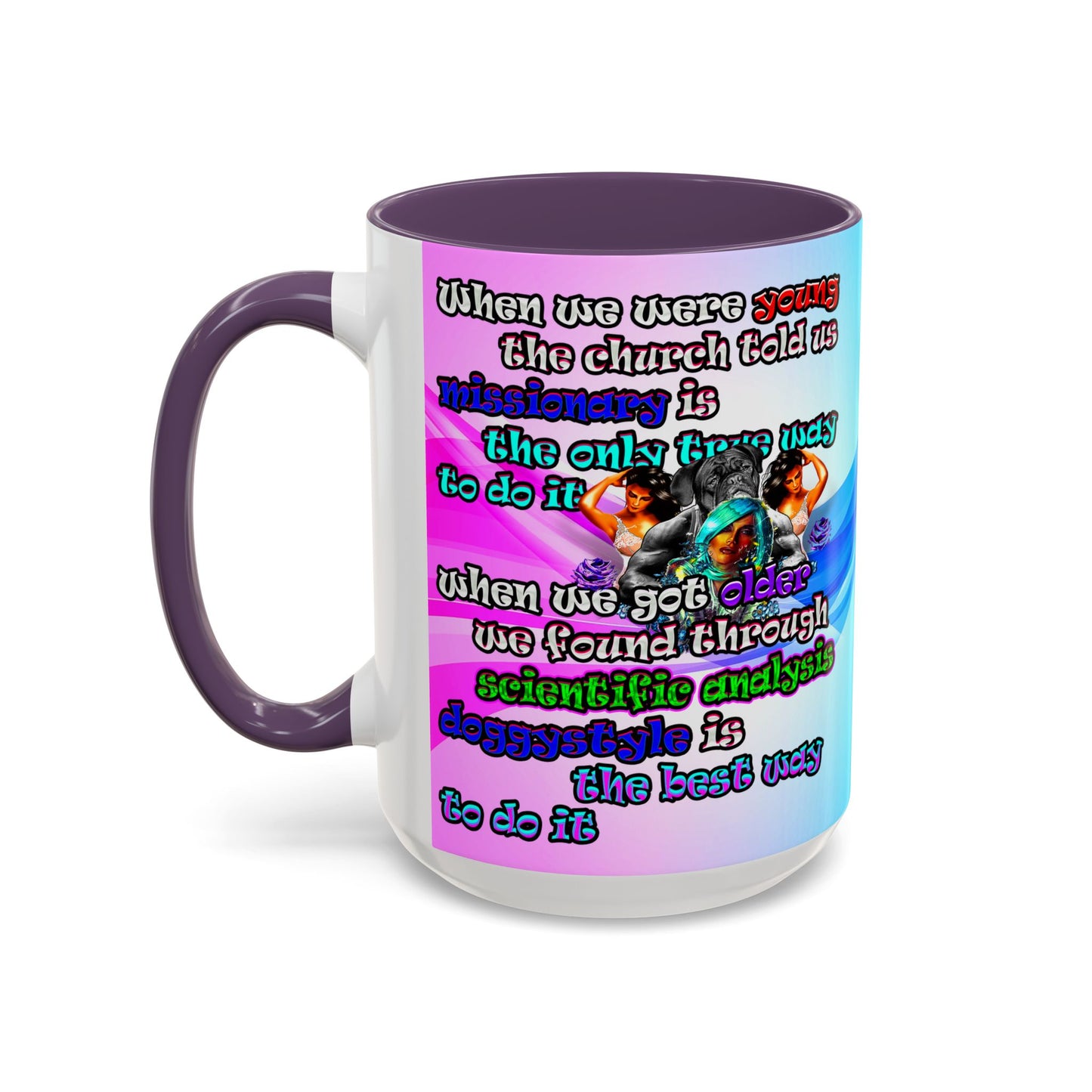 doggystyle - Accent Mug (light blue-pink wave)
