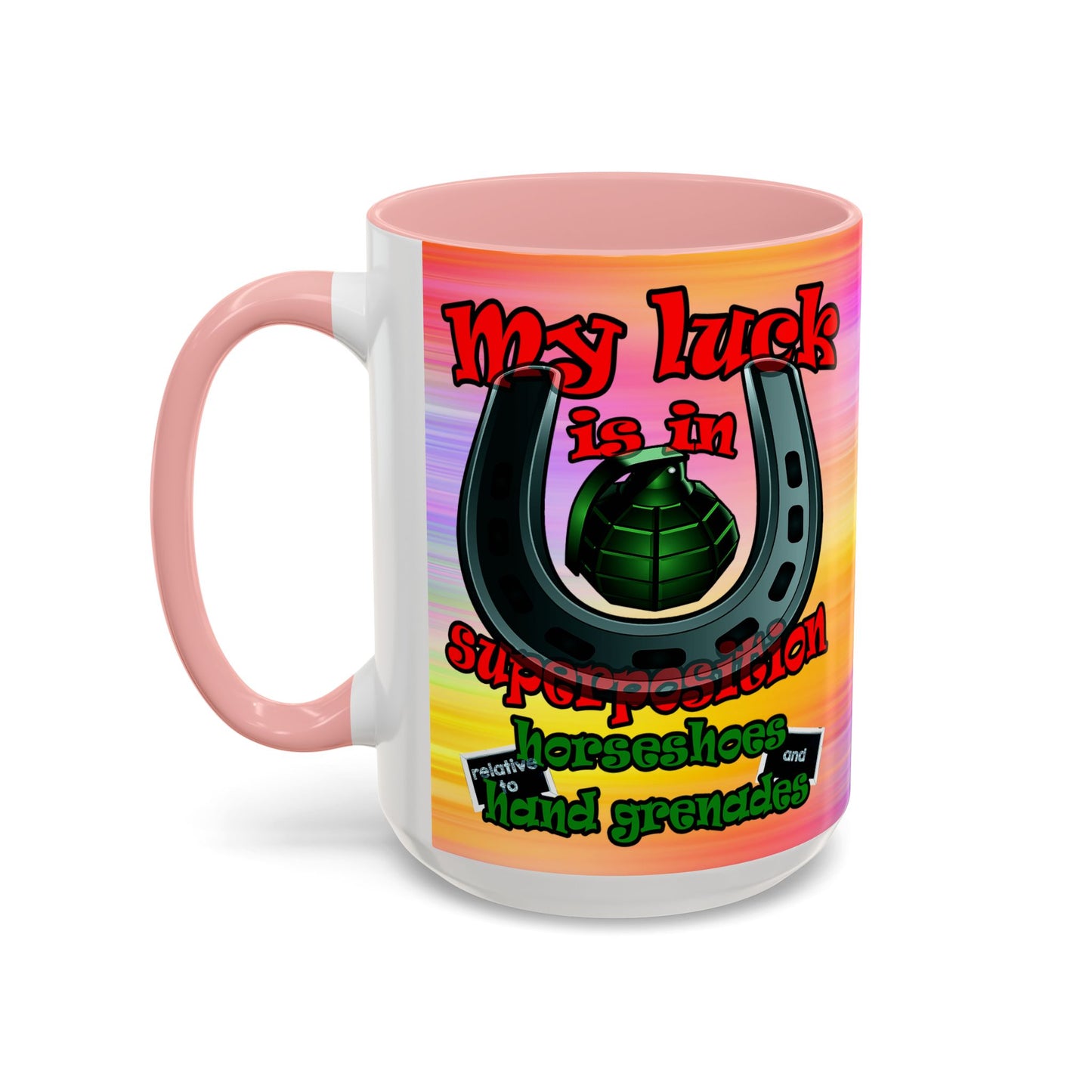 my luck - Accent Mug (color blur)