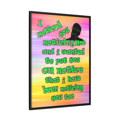 noticed you noticing - framed canvas art (color blur)
