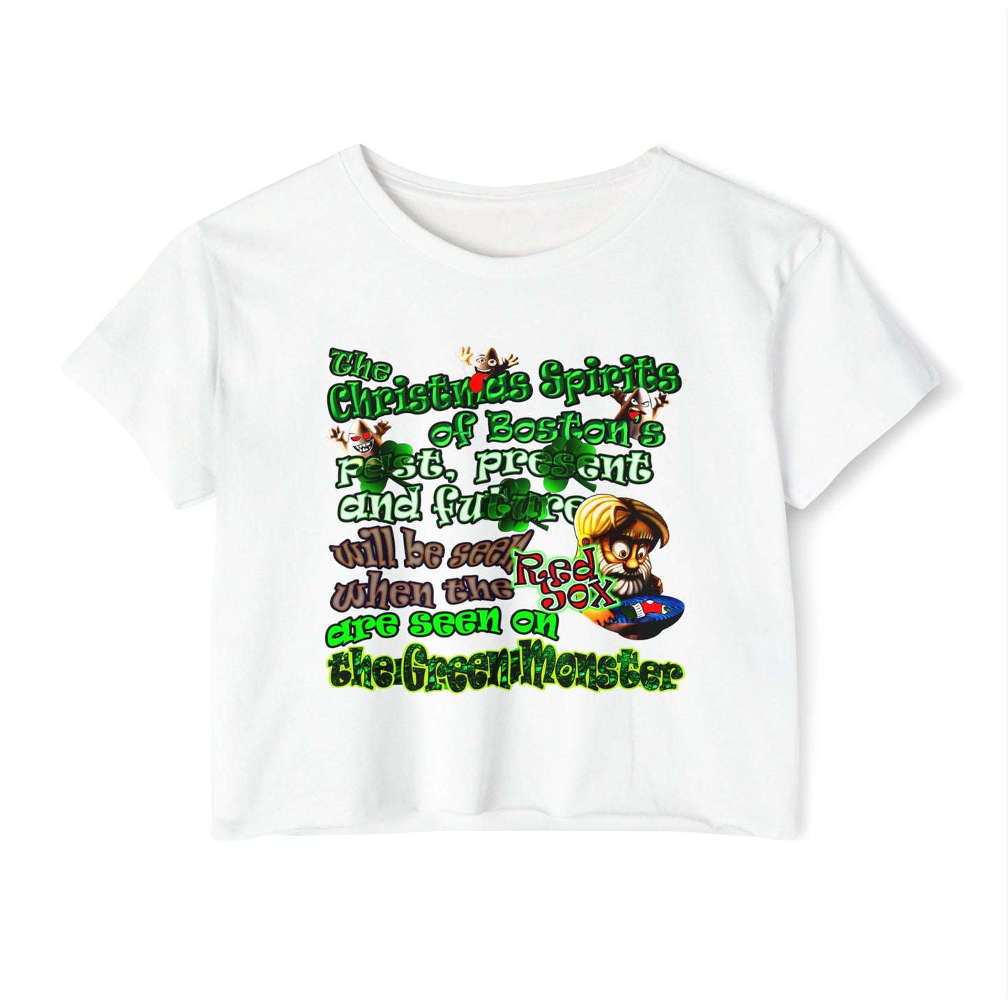 christmas spirits of boston - Women's Festival Crop Top