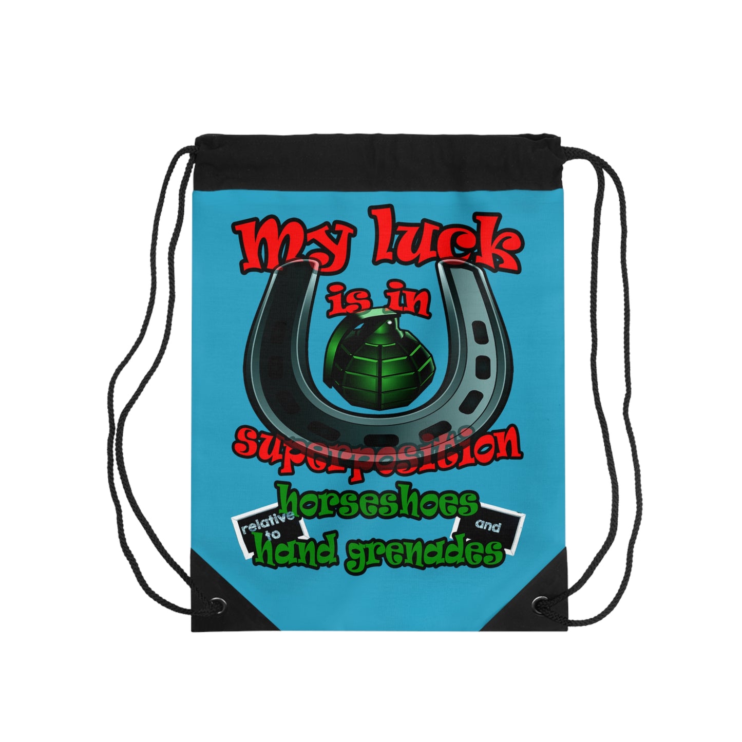 my luck - Drawstring Bag (turquoise)