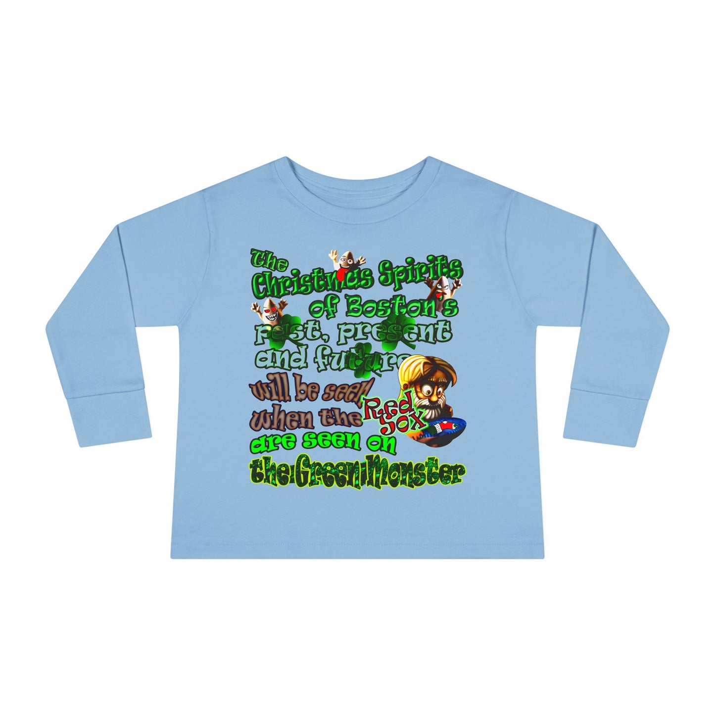 christmas spirits of boston - Toddler Long Sleeve Tee