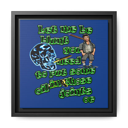 og - framed canvas art (dark blue)