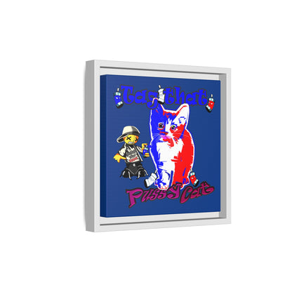 tag that - framed canvas art (dark blue)