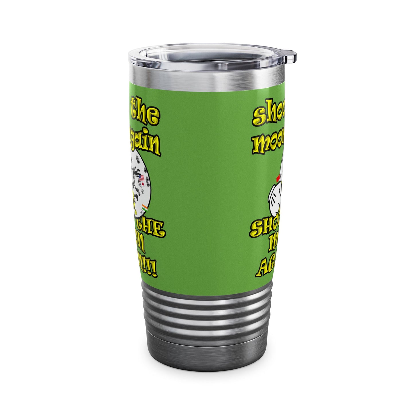 shoot the moon again - Ringneck Tumbler, 20oz (green)