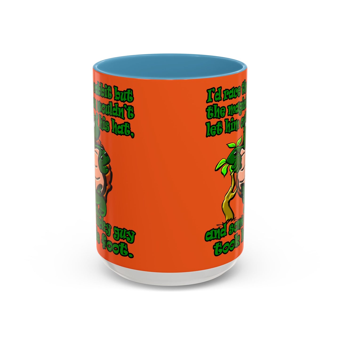 turtle race - Accent Mug (orange)