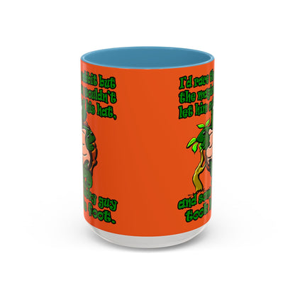 turtle race - Accent Mug (orange)