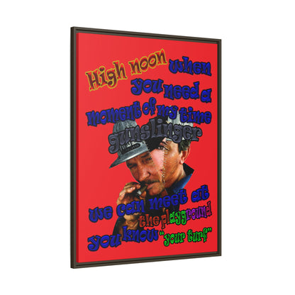high noon - framed canvas art (red)