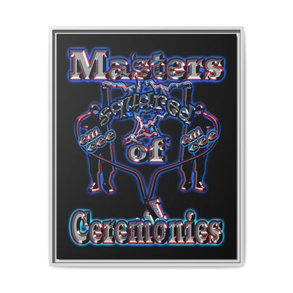 em cee squared - framed canvas art (black)
