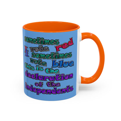 declaration of the independents - Accent Mug (light blue)