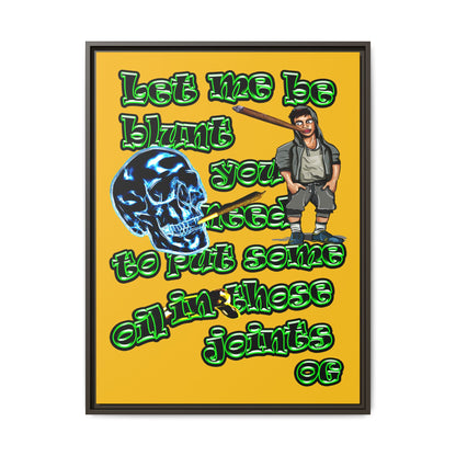 og - framed canvas art (yellow)