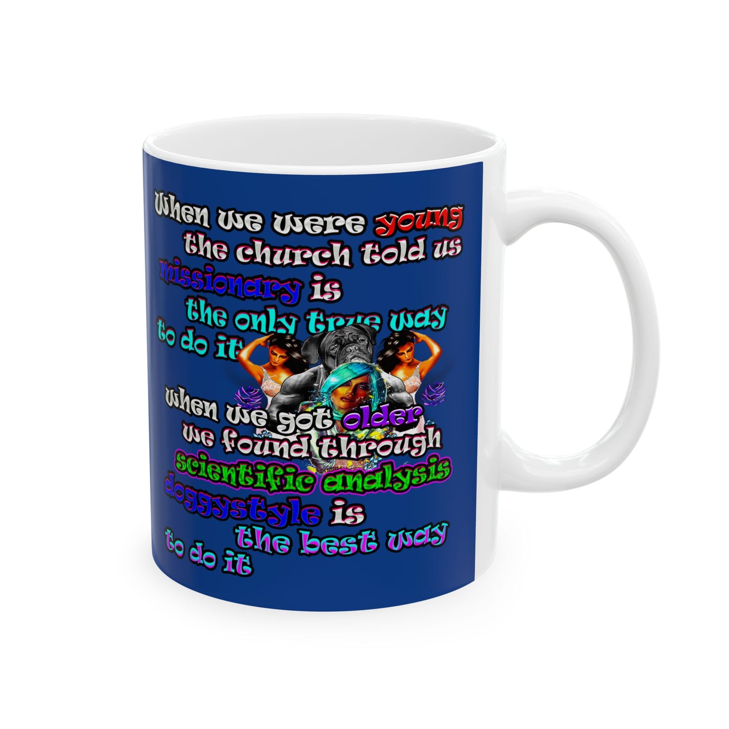 doggystyle - White Mug (dark blue)