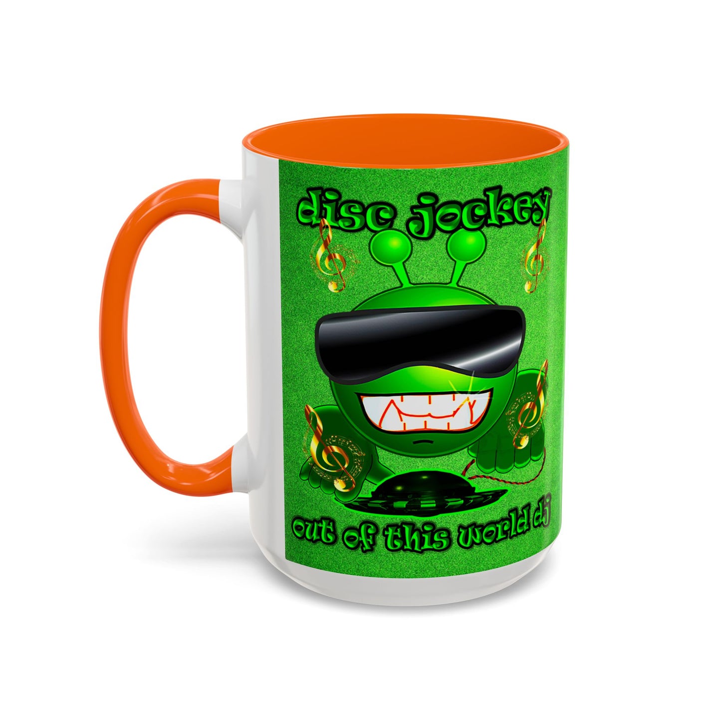 disc jockey - Accent Mug (green turf)