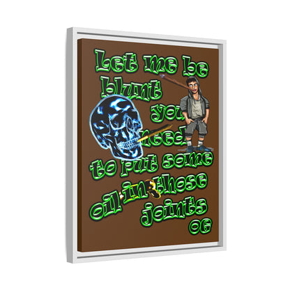 og - framed canvas art (brown)