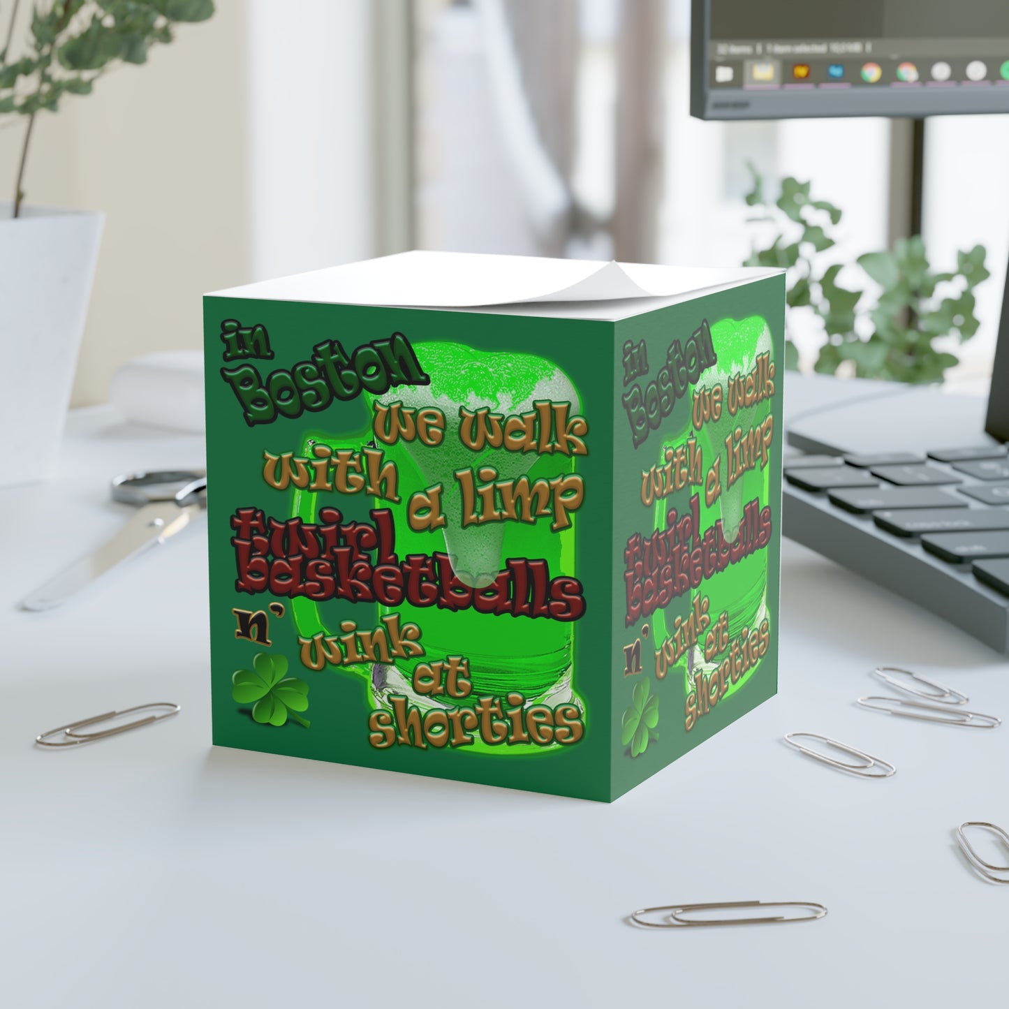 celtic's logo - note cube (dark green)