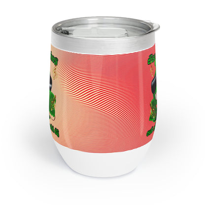 disc jockey - Chill Wine Tumbler (yellow-orange wave)