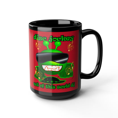 disc jockey - Black Mug (dark red)