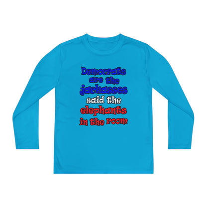donkeys and elephants - Youth Long Sleeve Competitor Tee