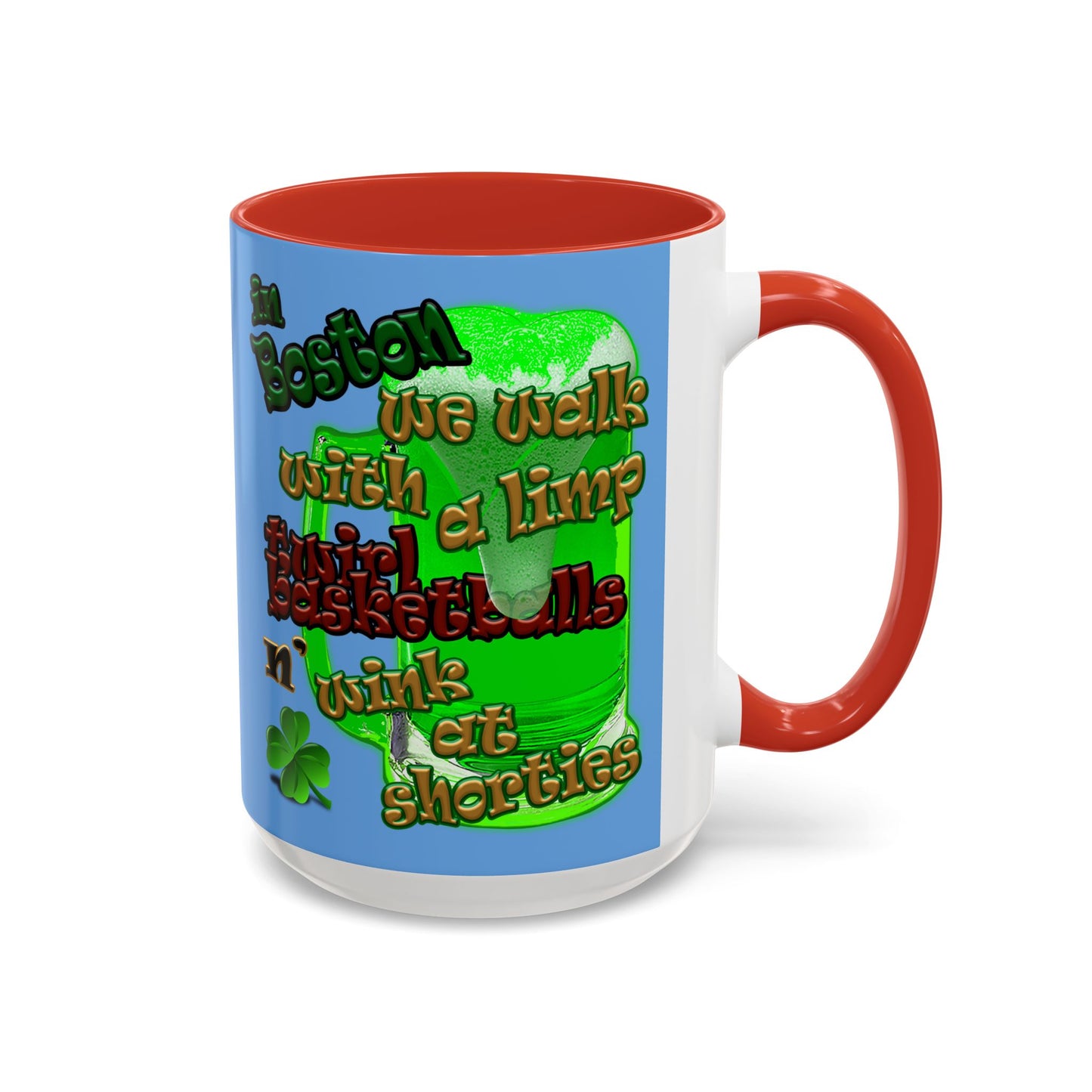 celtics logo - Accent Mug (light blue)