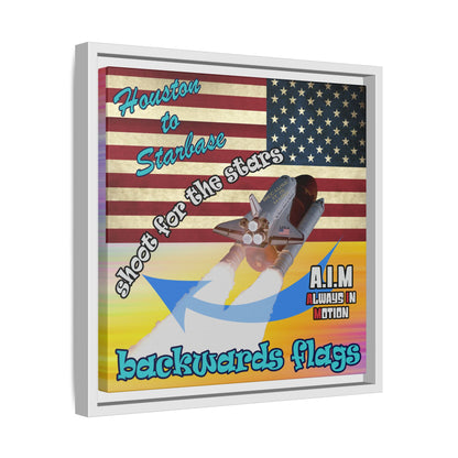shoot for the stars - framed canvas art (color blur)