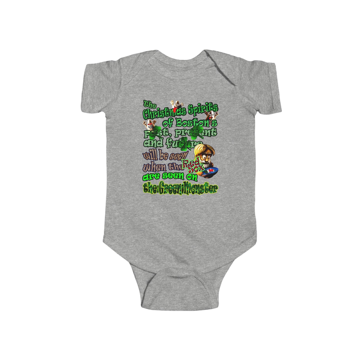 christmas spirits of boston - Infant Fine Jersey Bodysuit