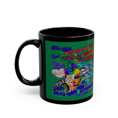 drop the beat - Black Mug (dark green)
