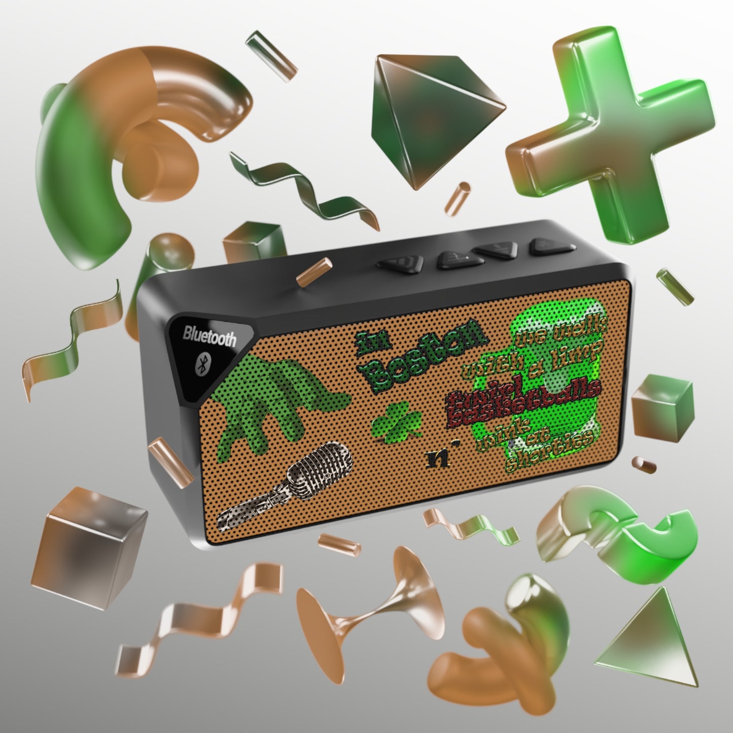 celtics logo - Jabba Bluetooth Speaker (light brown)